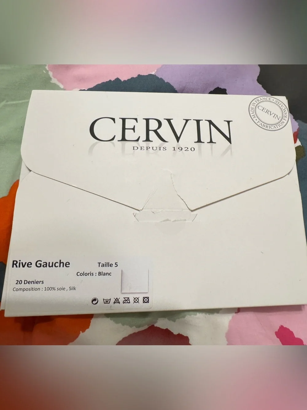 Cervin Rive Gauche White Silk Stockings
